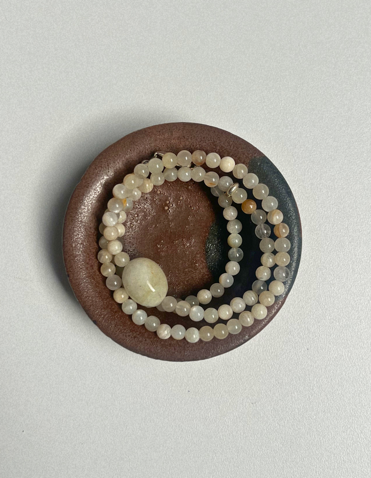 Sundial 15 - Moonstone & Beryl Necklace