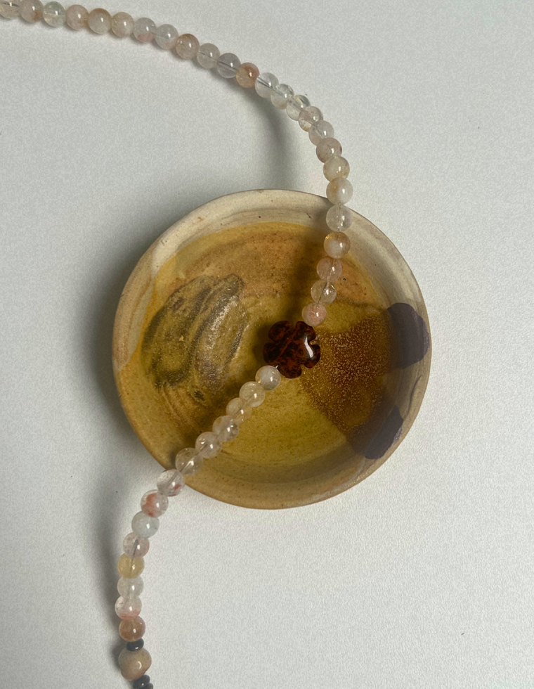 Trove 14 - Quartz & Mahogany Obsidian Necklace