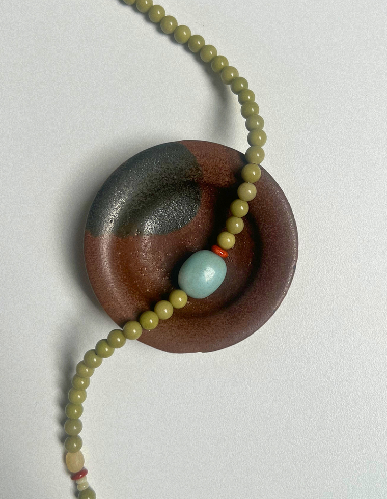 Levante 23 – Alashan Agate & Flower Amazonite Necklace