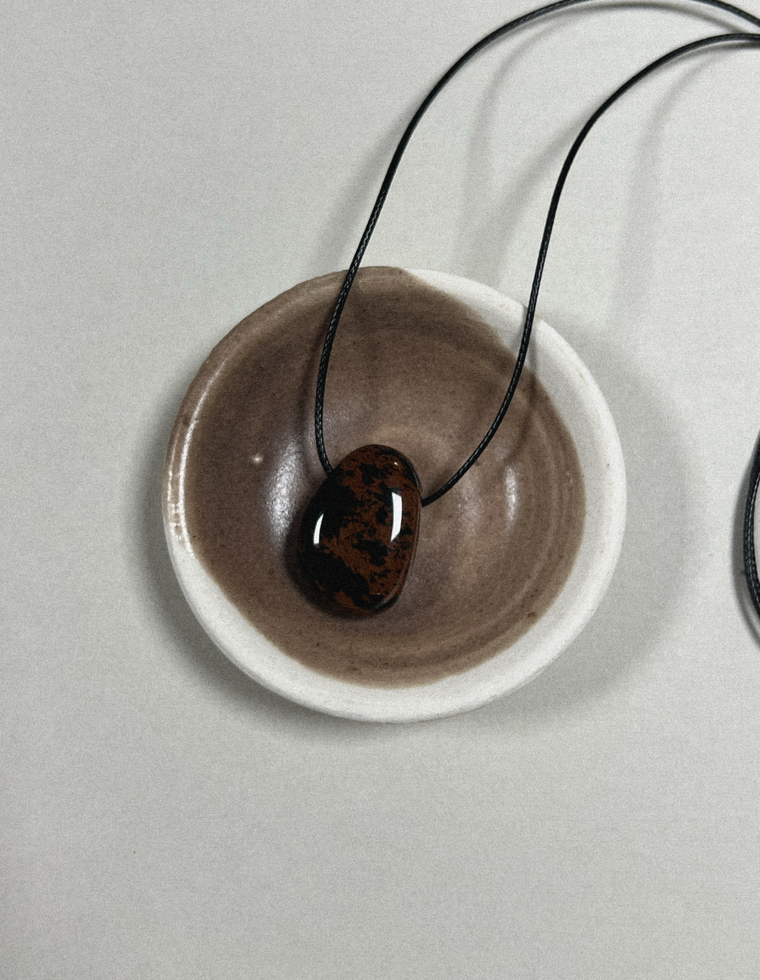 Calenthe III - Mahogany Obsidian Forma Pendant