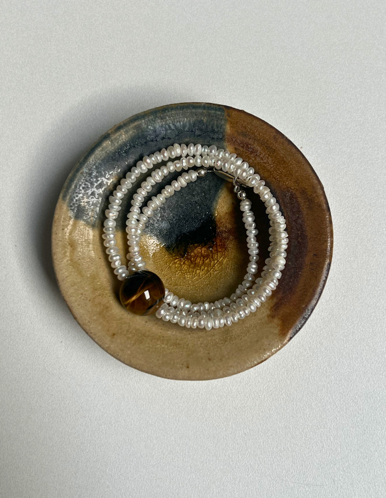 Counter 5 - Pearl & Tiger Eye Necklace