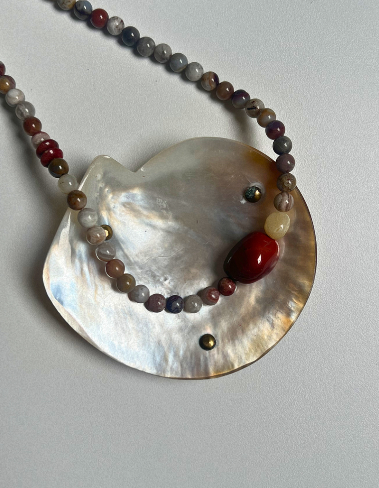 Relic 5 - Mexican Agate & Red Jasper Necklace