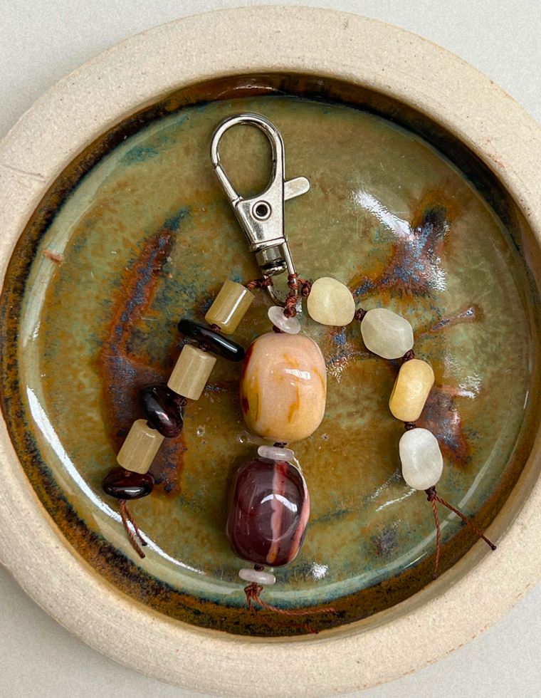 Stoned Charm - Mookaite Jasper & Garnet