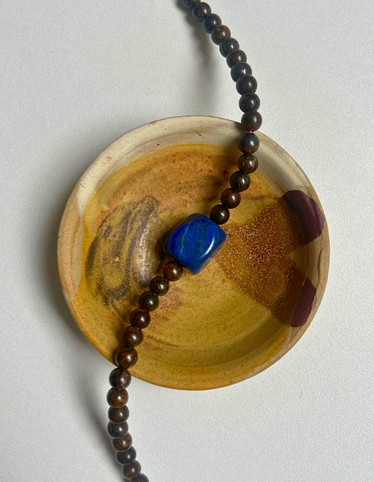 Counterpoint  17 – Bronzite & Lapis Lazuli Necklace