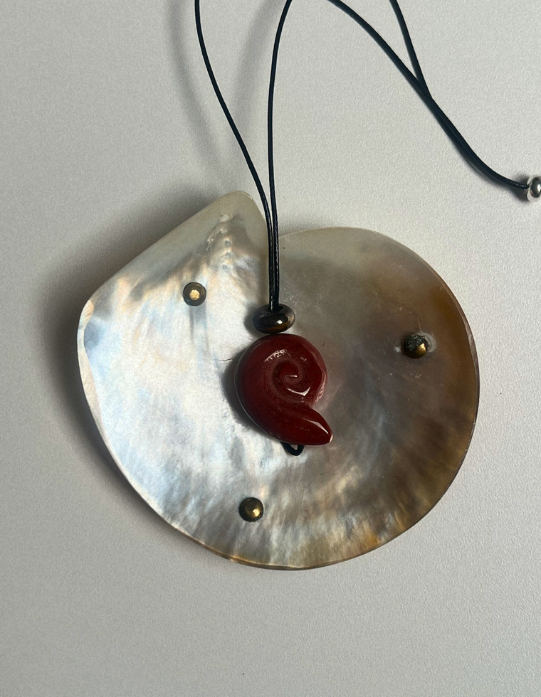 Red Jasper Whorl Pendant