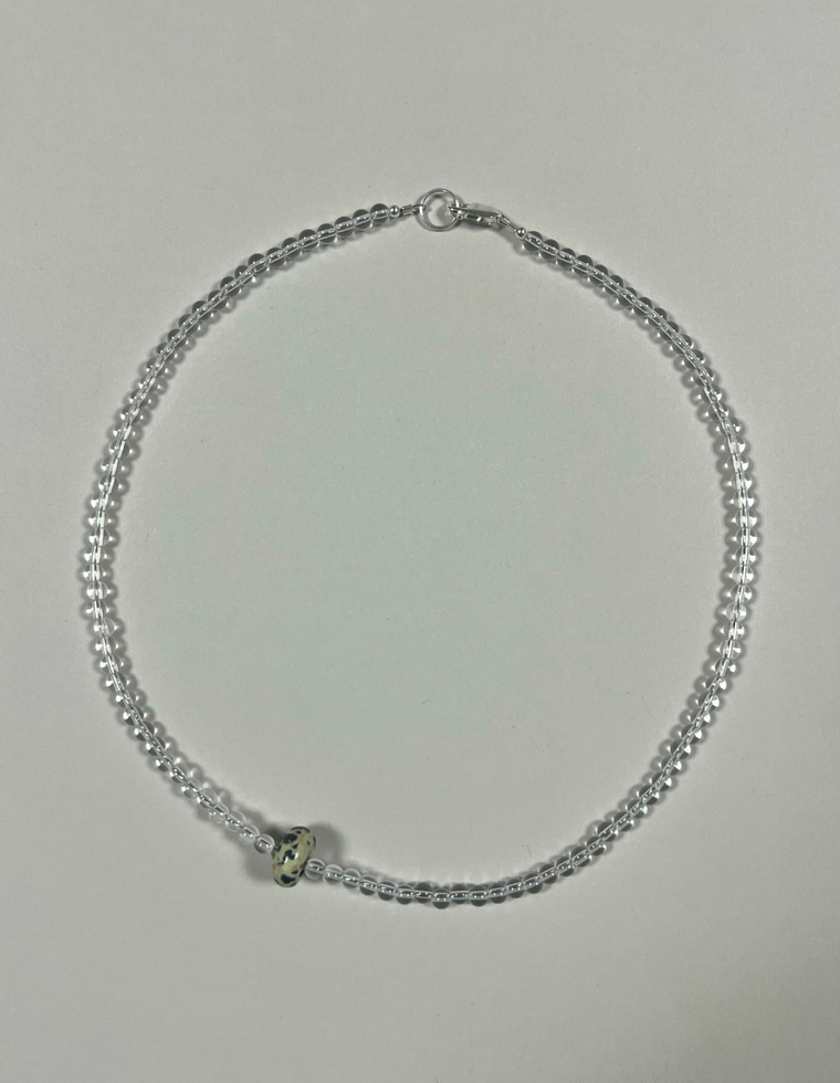 Frella - Clear Quartz & Dalmatian Jasper Necklace