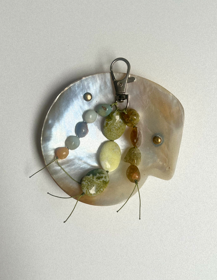 Stoned Charm - Jade & Flower Amazonite