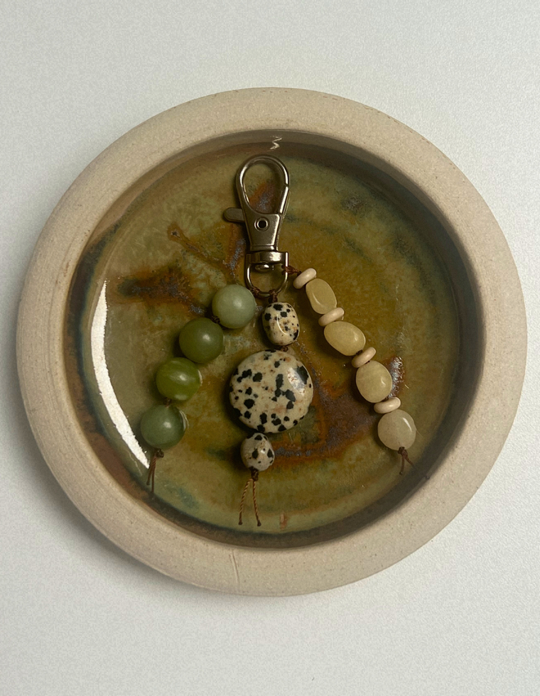 Stoned Charm - Green Jade & Yellow Jade