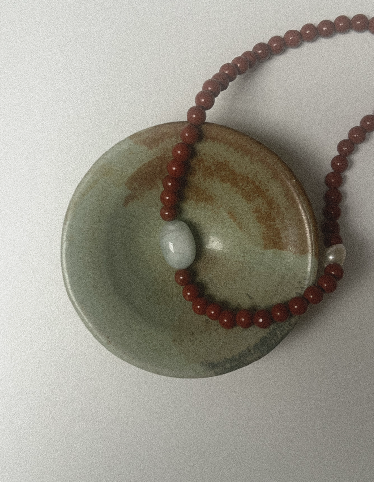 Oryndrel - Red Jasper & Beryl Necklace