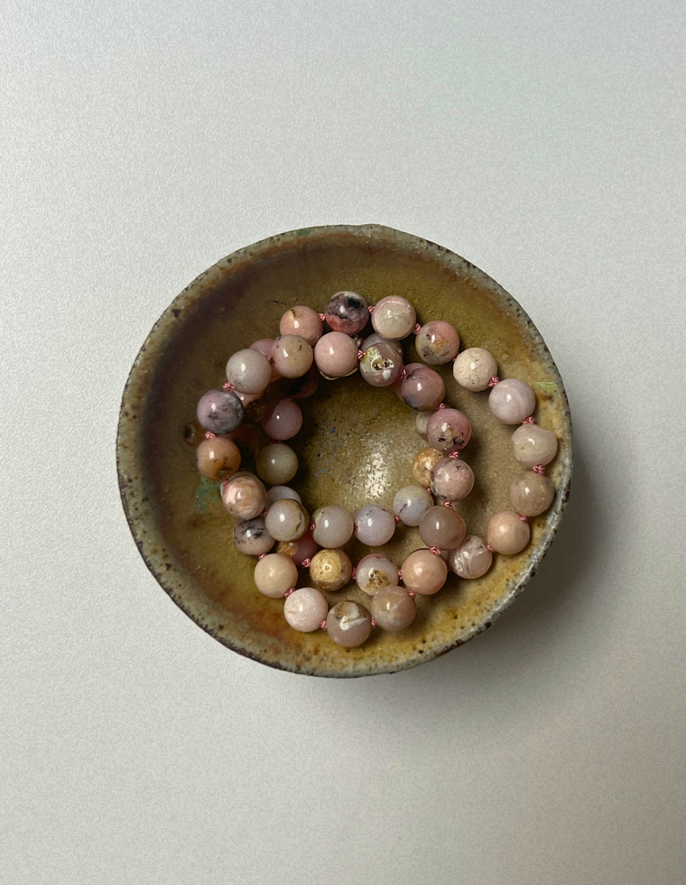 Strata 12 - Pink Opal Heirloom Necklace