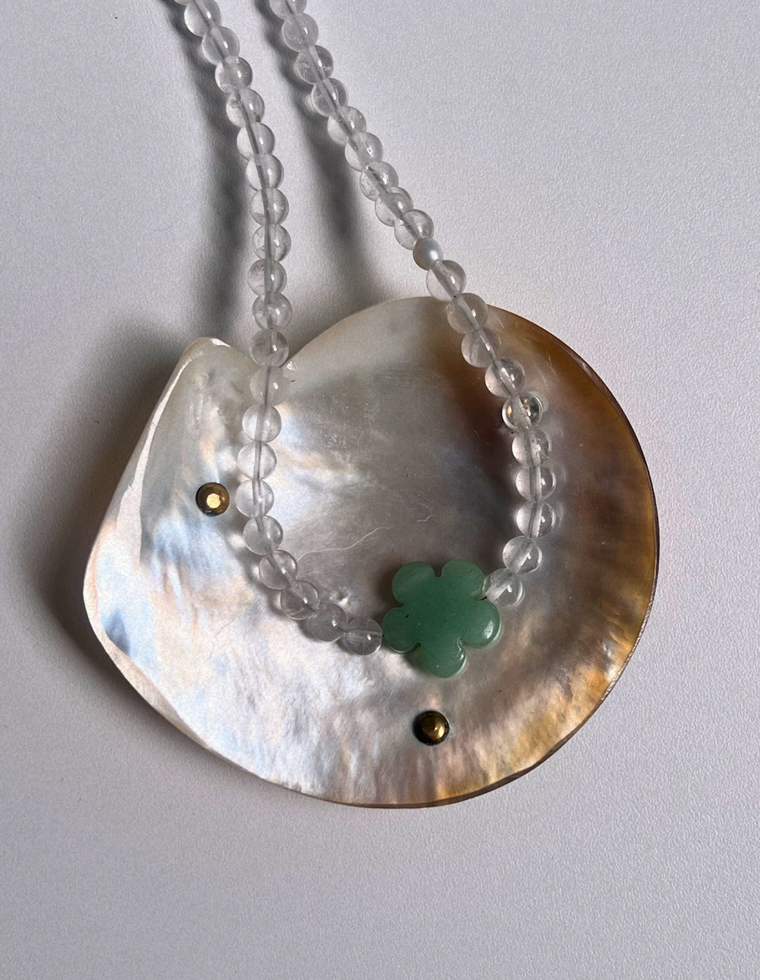 Trove 5 - Clear Quartz & Aventurine Necklace