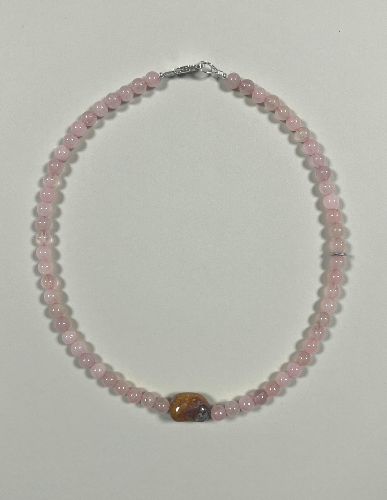 Alala - Rose Quartz & Jasper Necklace