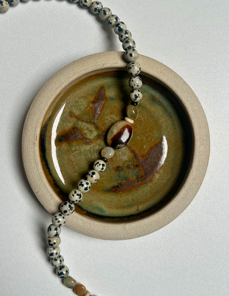 Relic 6 - Dalmatian Jasper & Jade Necklace