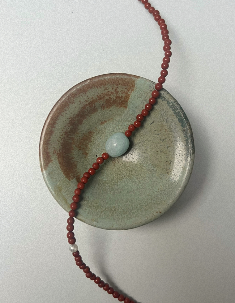 Rhythm 3 - Red Jasper & Beryl Necklace