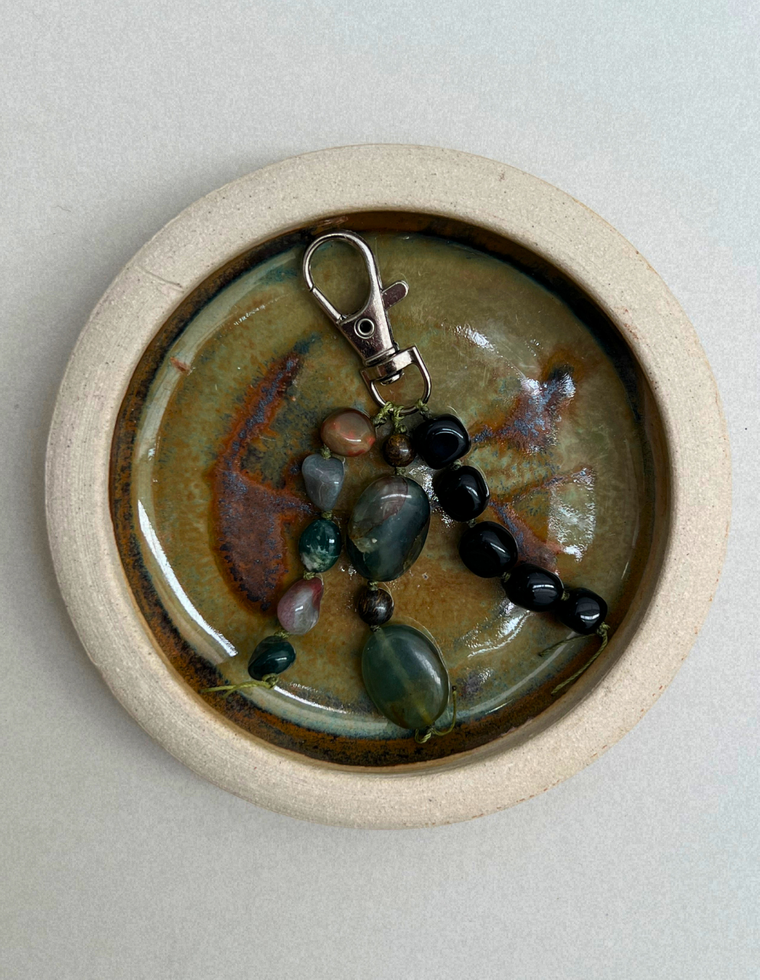 Stoned Charm - Ocean Jasper & Moss Agate