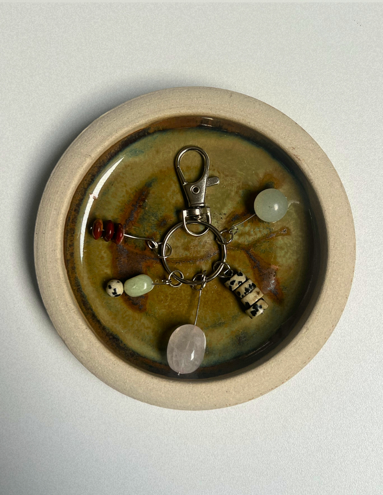 Orbit Charm – Brecciated Jasper & Dalmatian Jasper