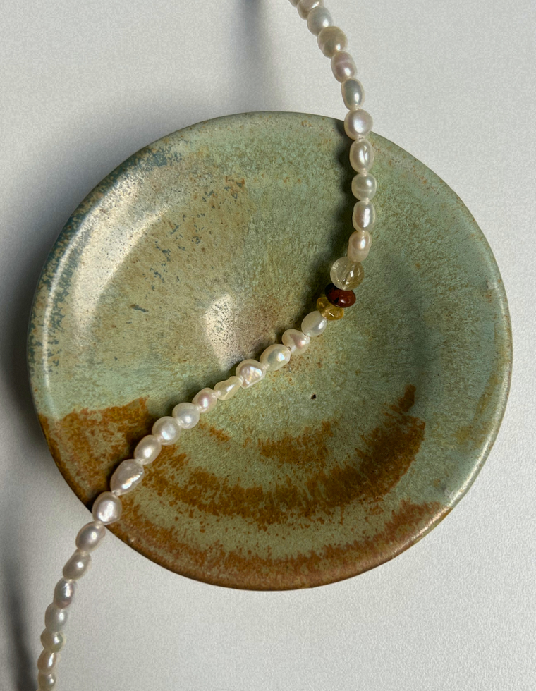 Counter 1- Pearl & Citrine Anklet