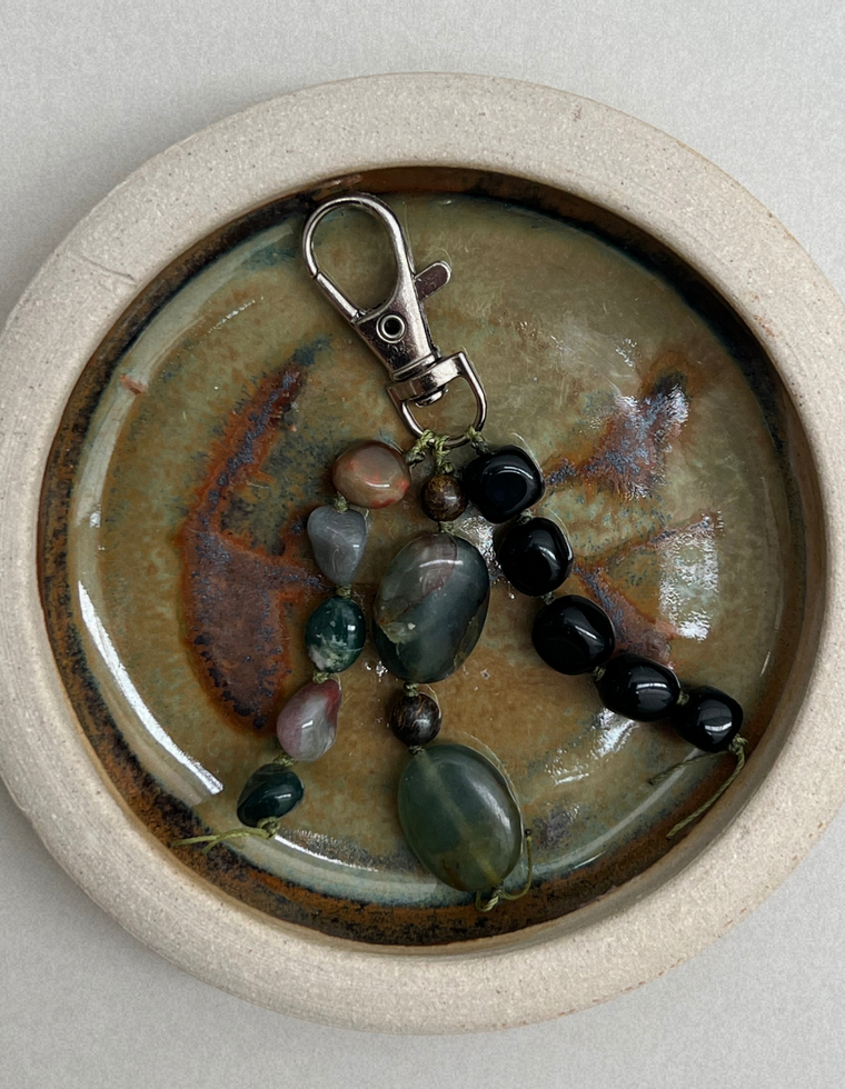 Stoned Charm - Ocean Jasper & Moss Agate