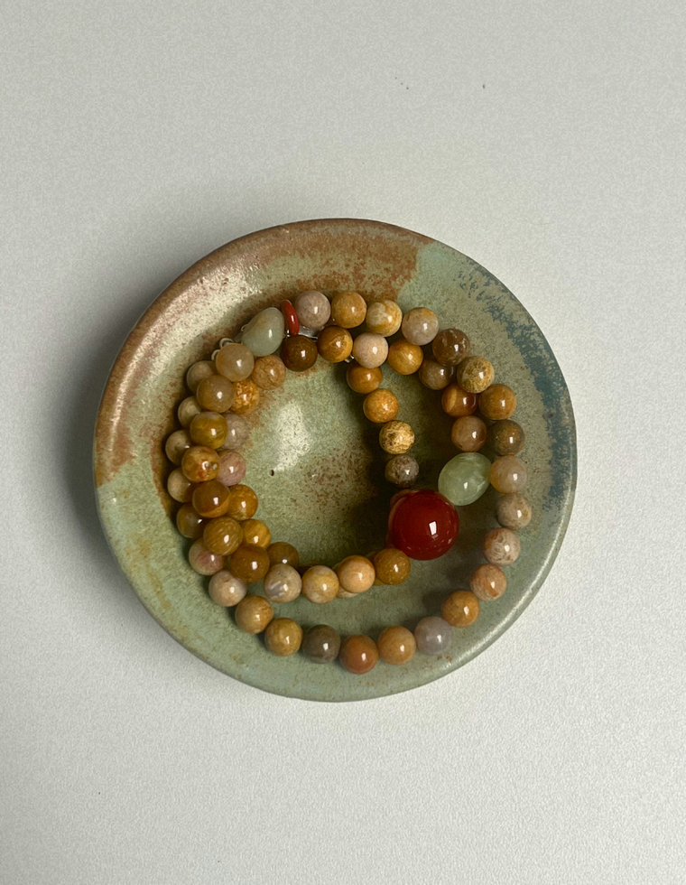 Fragment 17 - Fossil Coral & Carnelian Necklace