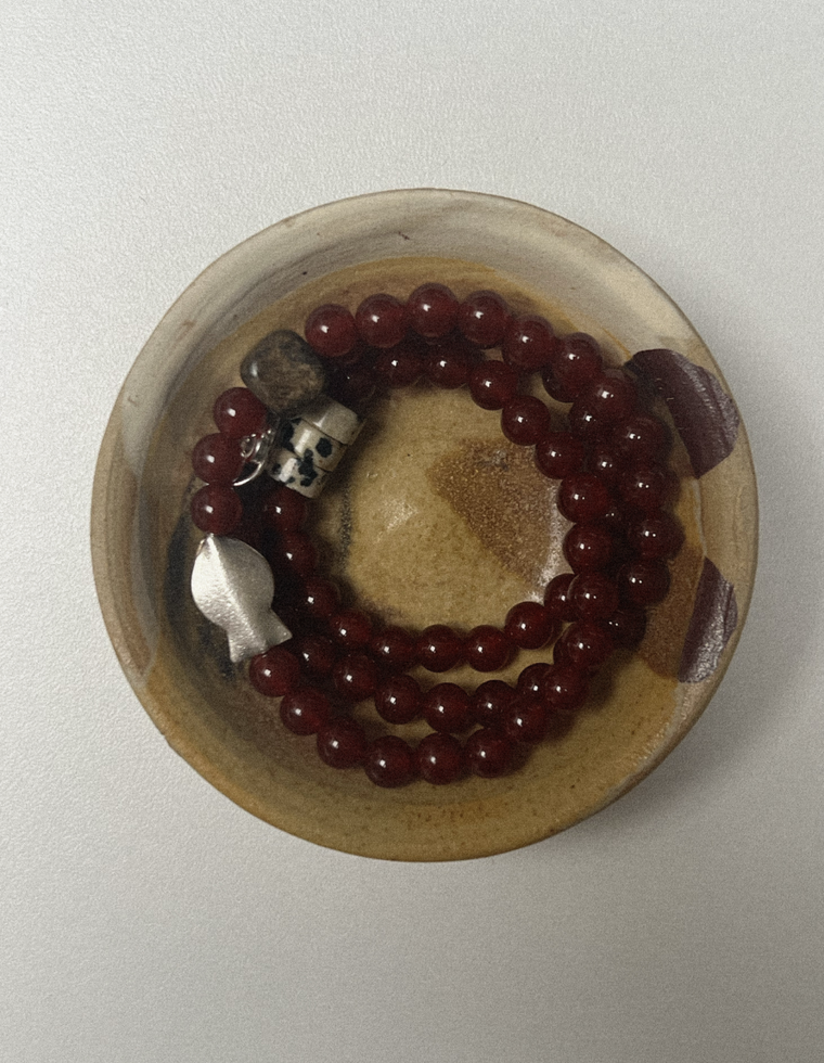 Theryn - Carnelian & Dalmatian Jasper Necklace