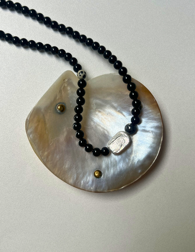 Groundwork 2 - Onyx & Pearl Necklace