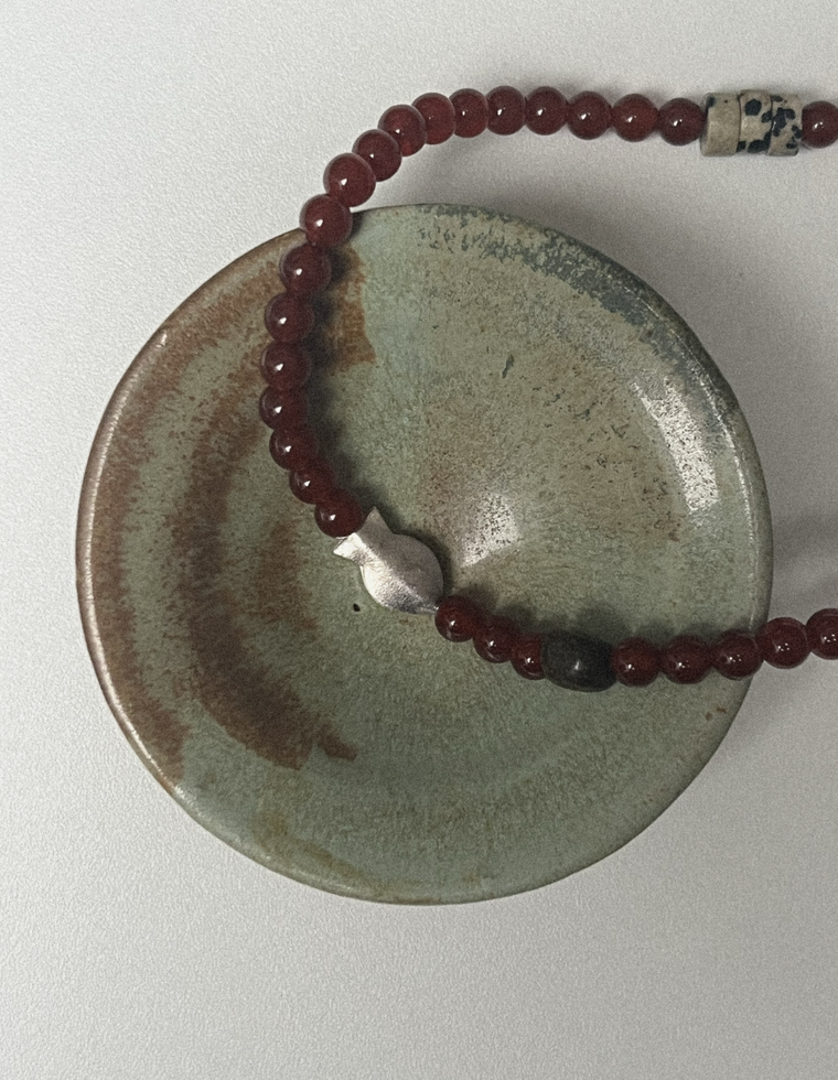 Theryn - Carnelian & Dalmatian Jasper Necklace