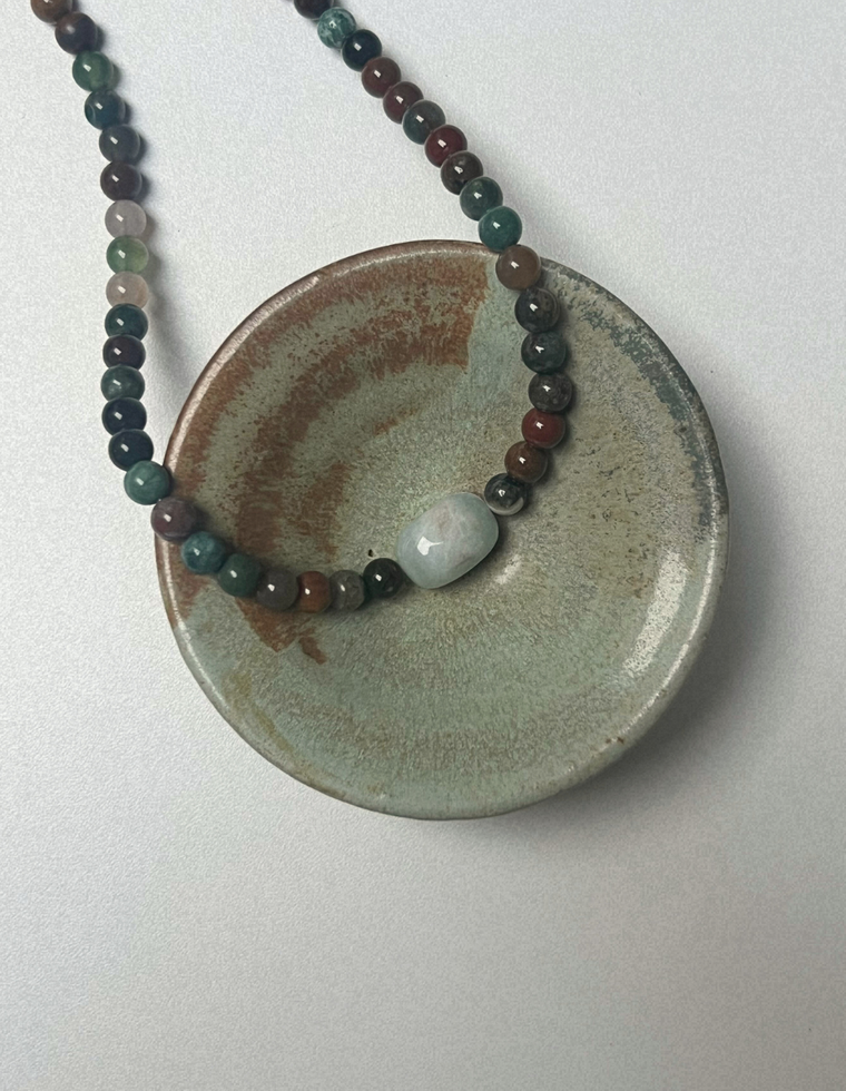 Kept 1 - Indian Agate & Beryl Necklace