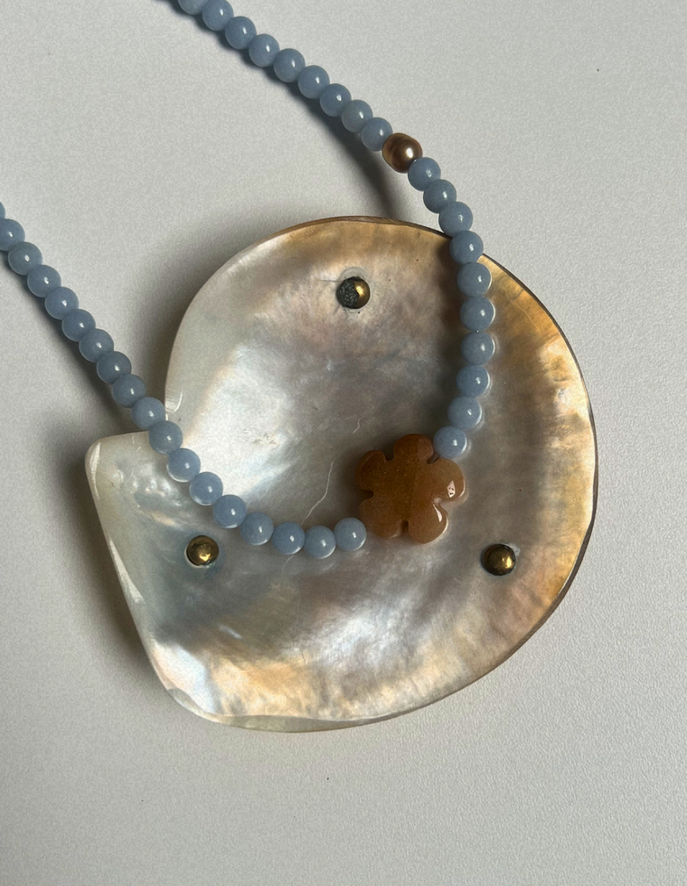 Fresco 17 - Angelite & Aventurine Necklace