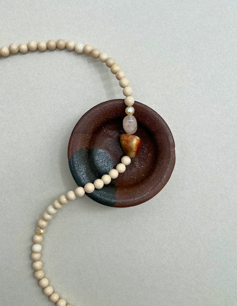 Collected 9 – Fossilised Coral & Exotica Jasper Necklace