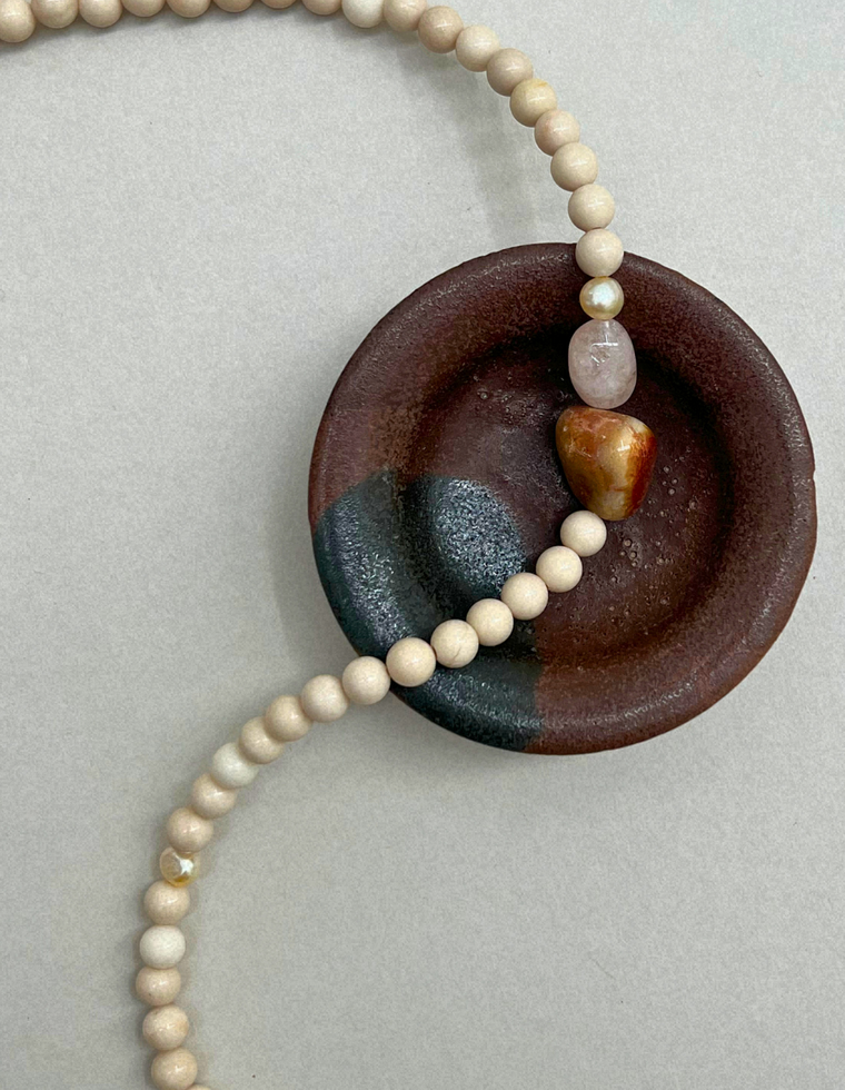 Collected 9 – Fossilised Coral & Exotica Jasper Necklace