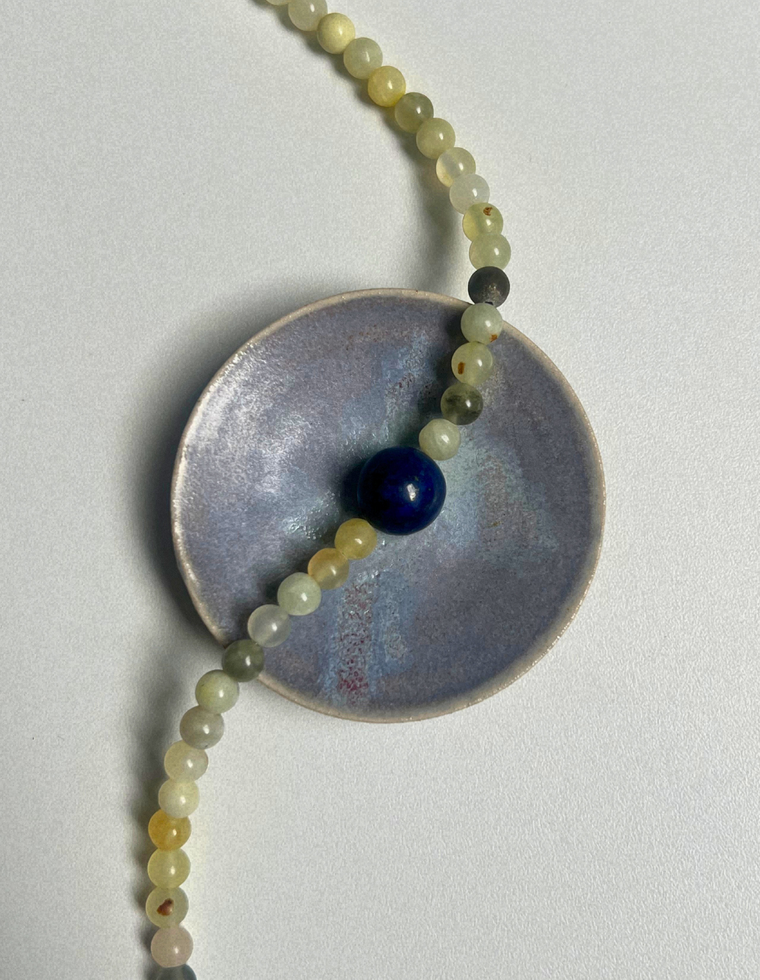 Levante 27 – Green Jade & Lapis Lazuli Necklace