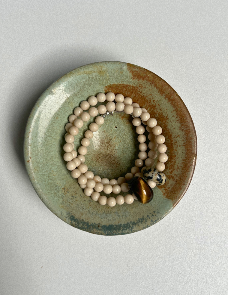 Fleur 10 - Fossilised Coral Movement Necklace