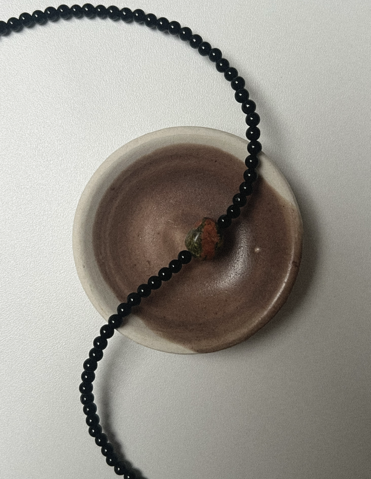 Tavren - Onyx & Unakite Necklace