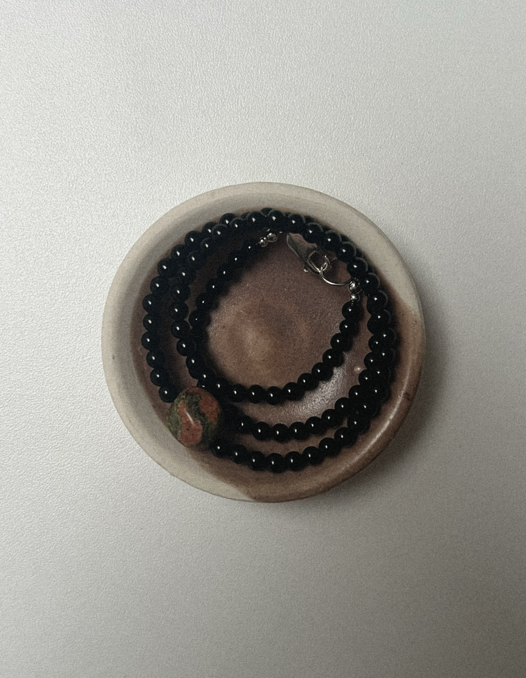 Tavren - Onyx & Unakite Necklace