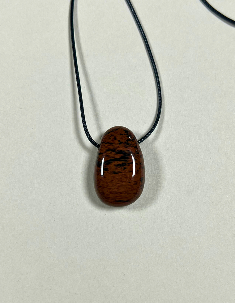 Calenthe VII - Mahogany Obsidian Forma Pendant