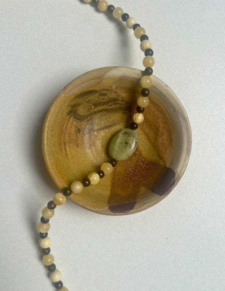 Trove 30 - Yellow Jade & Bronzite Necklace