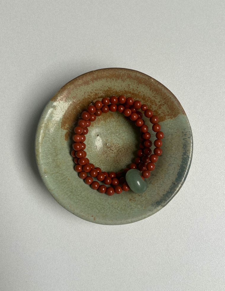 Fresco 2 - Red Jasper Movement Necklace