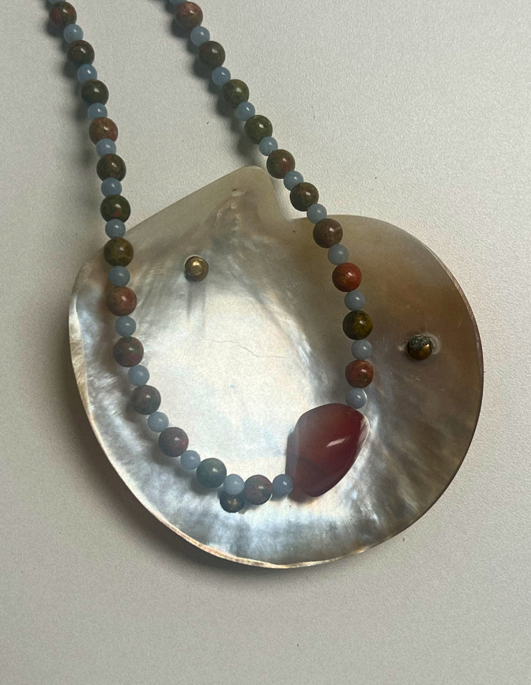 Trove 40 - Angelite & Unakite Necklace