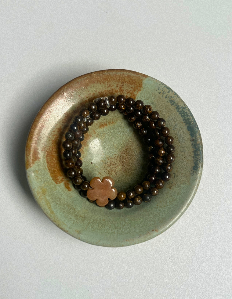 Sundial  2 - Bronzite & Agate Necklace