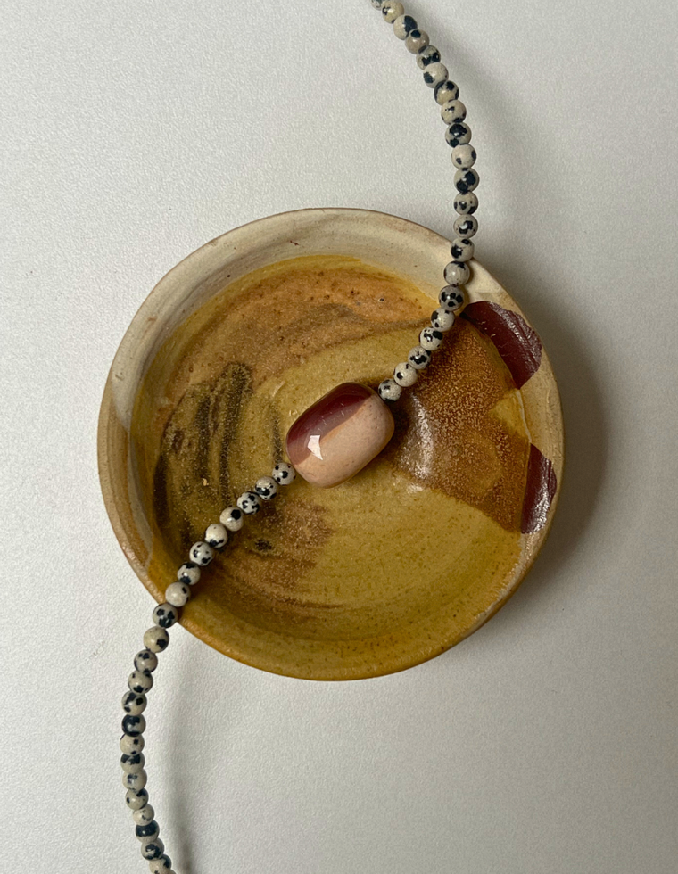 Strata 4 - Dalmatian & Mookaite Jasper Necklace