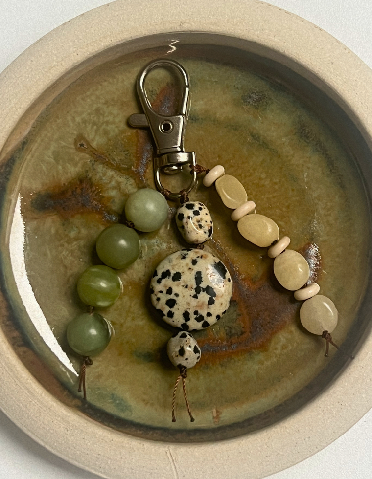 Stoned Charm - Green Jade & Yellow Jade