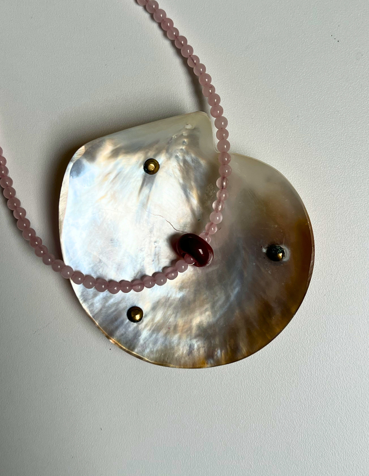 Roam 3 - Rose Quartz Movement Necklace