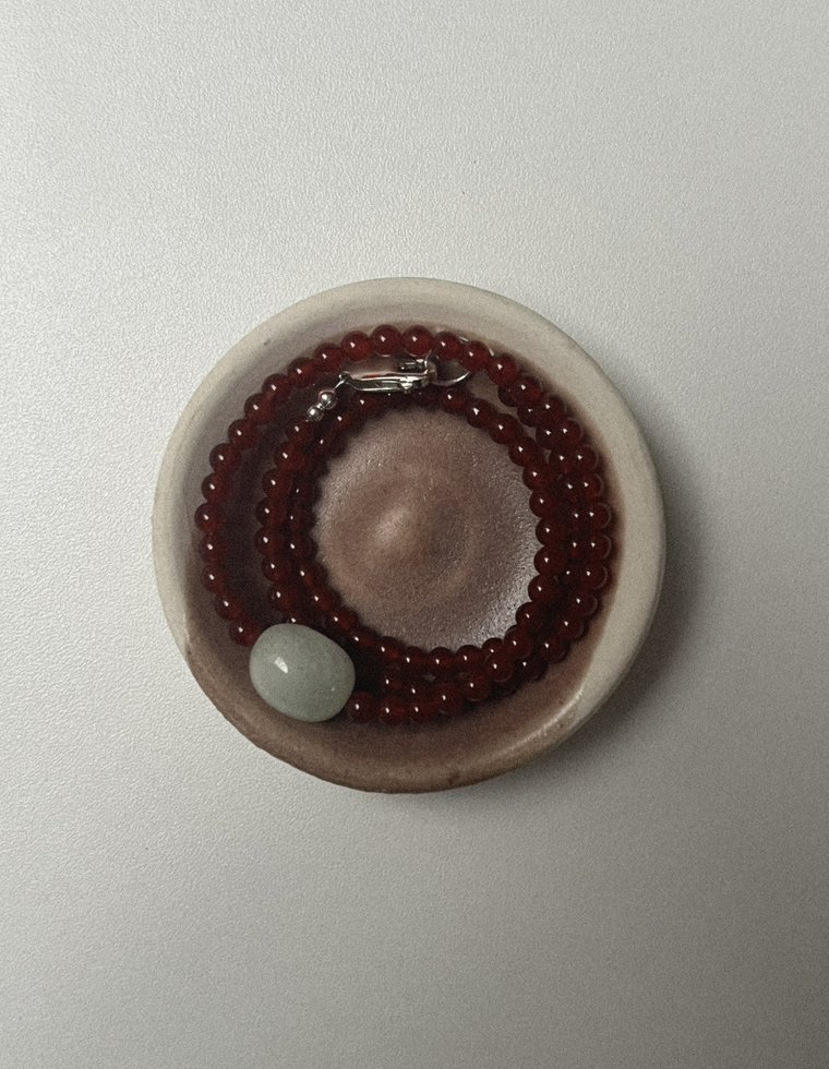 Elyraen - Carnelian & Beryl Necklace