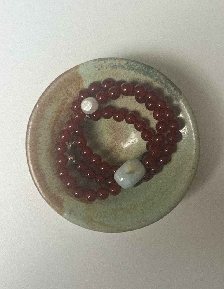 Veythira - Carnelian & Beryl Necklace