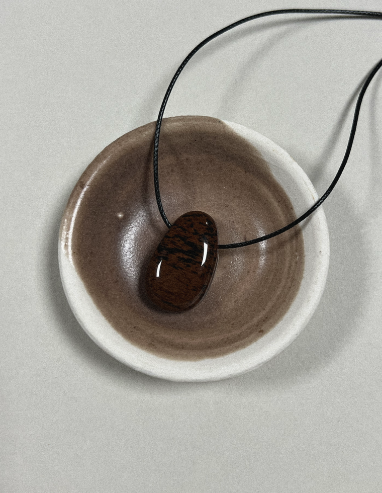 Calenthe VII - Mahogany Obsidian Forma Pendant