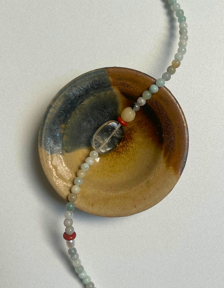 Commonplace 25 – Flower Amazonite & Citrine Necklace