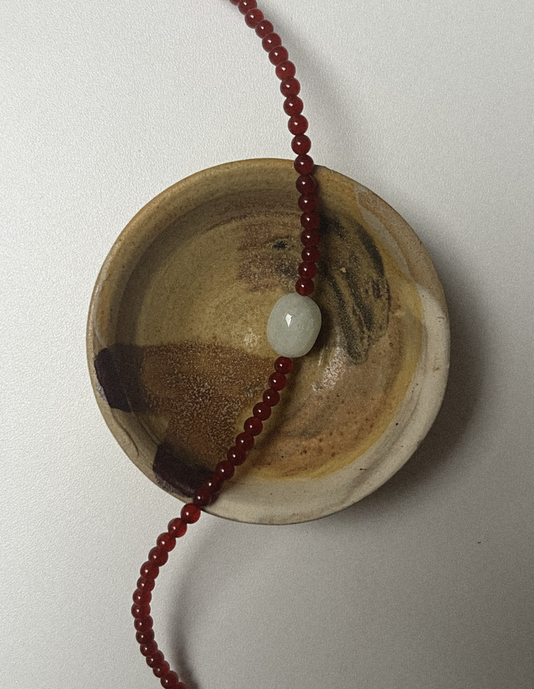 Elyraen - Carnelian & Beryl Necklace