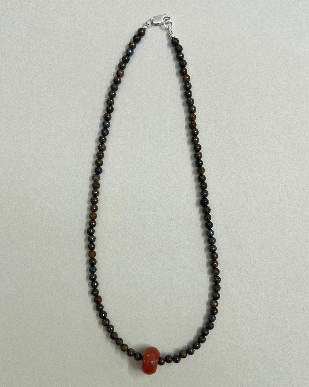 Harvest 2: bronzite and carnelian movement necklace, hand-strung by Palm of Feronia, photo 4