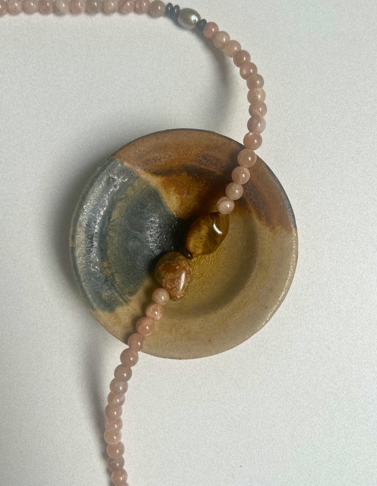 Trove 16 - Sunstone & Tiger Eye Necklace