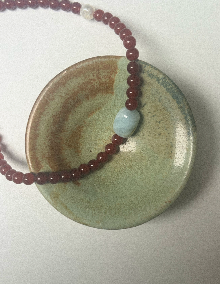 Veythira - Carnelian & Beryl Necklace
